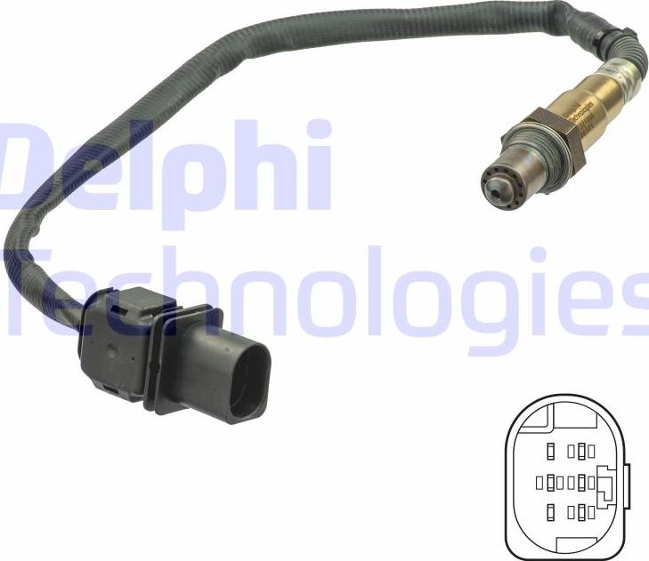Delphi ES21086-12B1 - Лямбда-зонд, датчик кисню autozip.com.ua