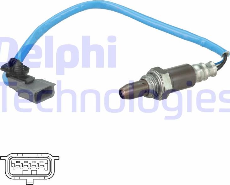 Delphi ES21088-12B1 - Лямбда-зонд, датчик кисню autozip.com.ua