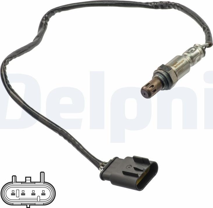 Delphi ES21076-12B1 - Лямбда-зонд, датчик кисню autozip.com.ua