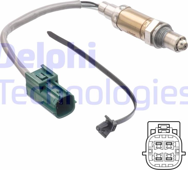 Delphi ES21195-12B1 - Лямбда-зонд, датчик кисню autozip.com.ua