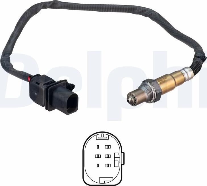 Delphi ES21197-12B1 - Лямбда-зонд, датчик кисню autozip.com.ua