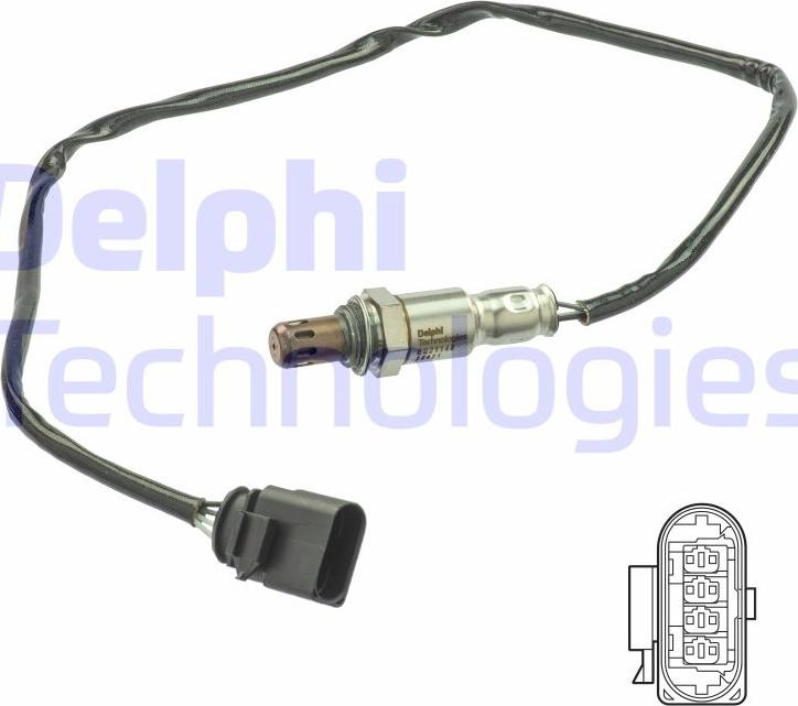 Delphi ES21148-12B1 - Лямбда-зонд, датчик кисню autozip.com.ua