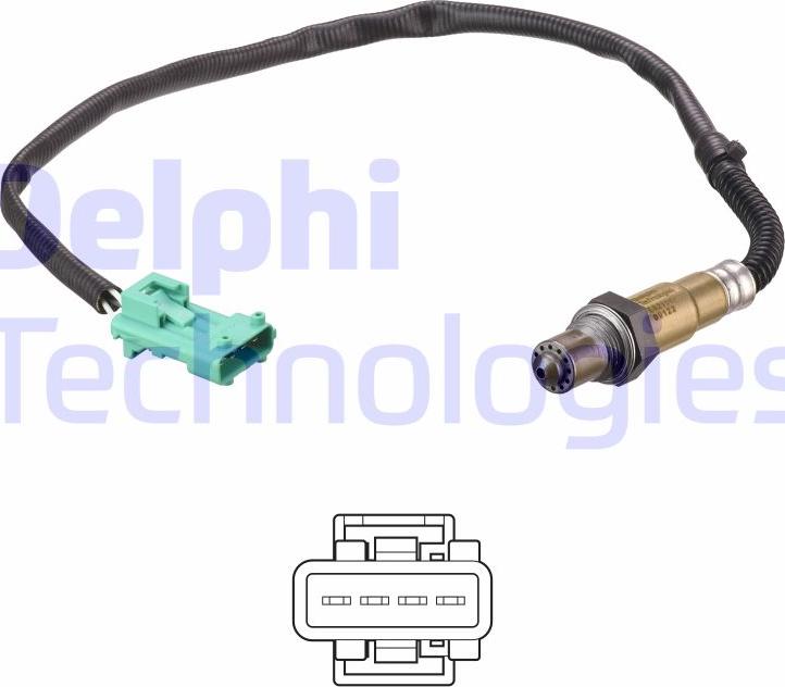 Delphi ES21147-12B1 - Лямбда-зонд, датчик кисню autozip.com.ua