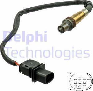 Delphi ES21159-12B1 - Лямбда-зонд, датчик кисню autozip.com.ua