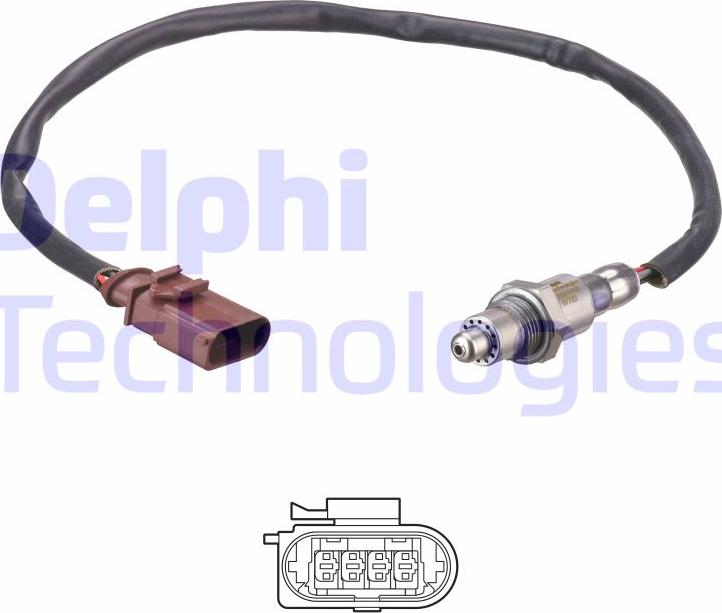 Delphi ES21155-12B1 - Лямбда-зонд, датчик кисню autozip.com.ua
