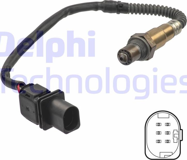 Delphi ES21156-12B1 - Лямбда-зонд, датчик кисню autozip.com.ua