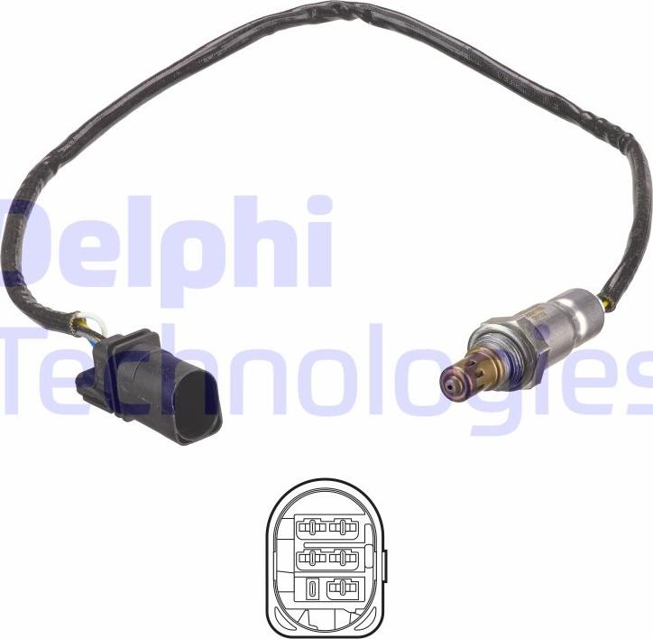 Delphi ES21153-12B1 - Лямбда-зонд, датчик кисню autozip.com.ua