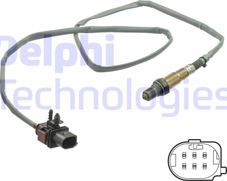 Delphi ES21101-12B1 - Лямбда-зонд, датчик кисню autozip.com.ua