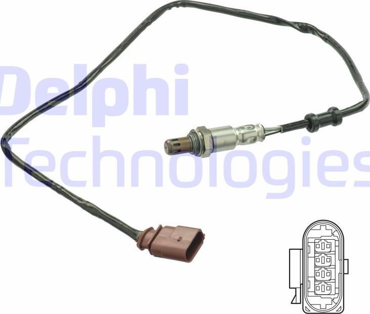 Delphi ES21103-12B1 - Лямбда-зонд, датчик кисню autozip.com.ua