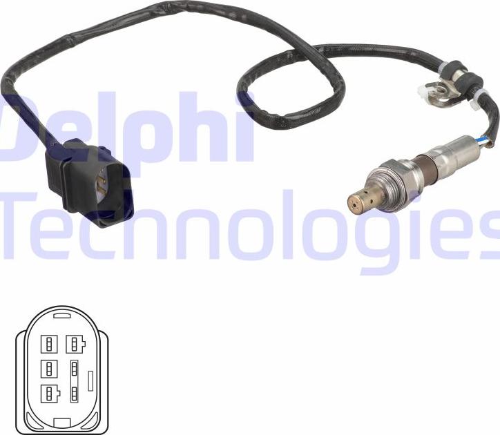 Delphi ES21102-12B1 - Лямбда-зонд, датчик кисню autozip.com.ua