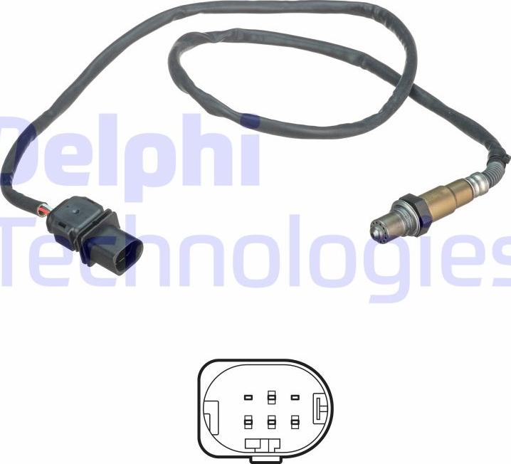 Delphi ES21110-12B1 - Лямбда-зонд, датчик кисню autozip.com.ua