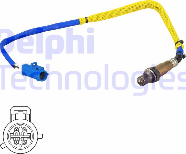 Delphi ES21184-12B1 - Лямбда-зонд, датчик кисню autozip.com.ua