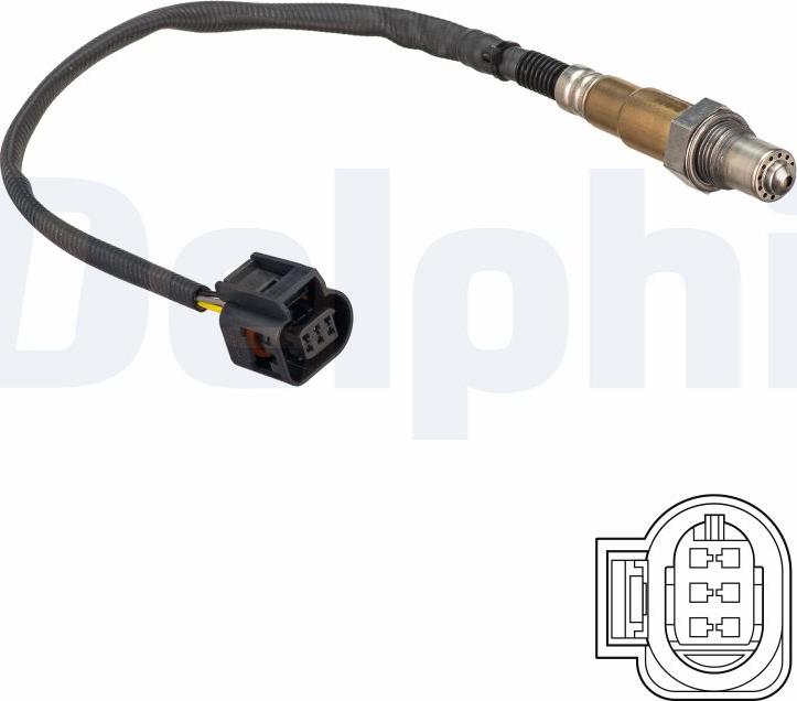 Delphi ES21180-18B1 - Лямбда-зонд, датчик кисню autozip.com.ua