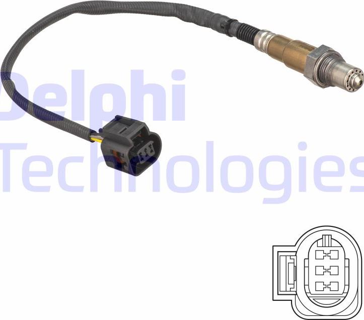 Delphi ES21180-12B1 - Лямбда-зонд, датчик кисню autozip.com.ua