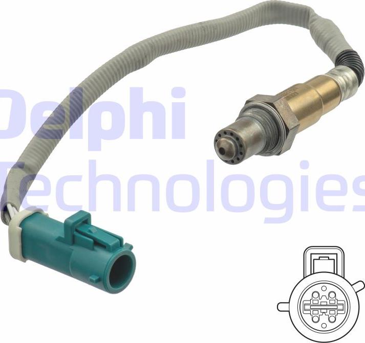 Delphi ES21121-12B1 - Лямбда-зонд, датчик кисню autozip.com.ua
