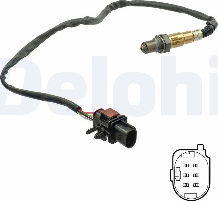 Delphi ES21171-12B1 - Лямбда-зонд, датчик кисню autozip.com.ua
