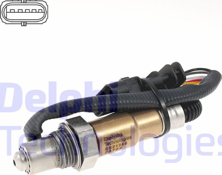 Delphi ES21369-12B1 - Лямбда-зонд, датчик кисню autozip.com.ua