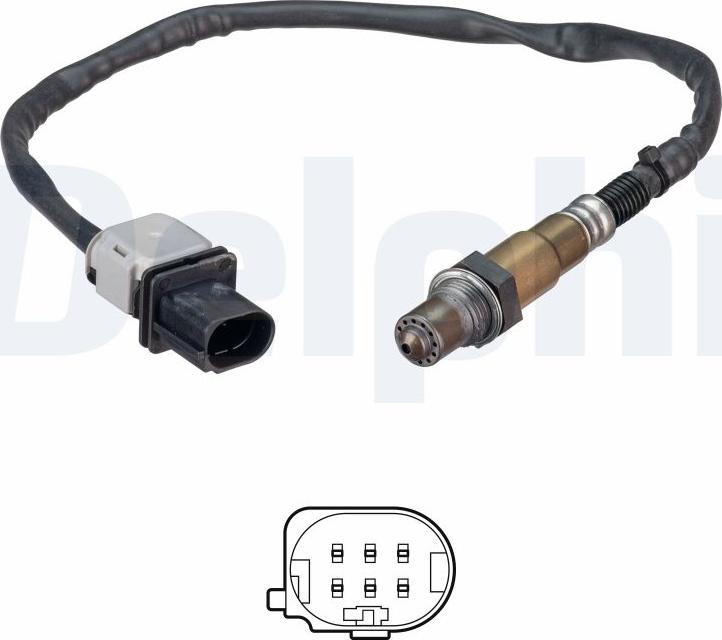 Delphi ES21302-12B1 - Лямбда-зонд, датчик кисню autozip.com.ua