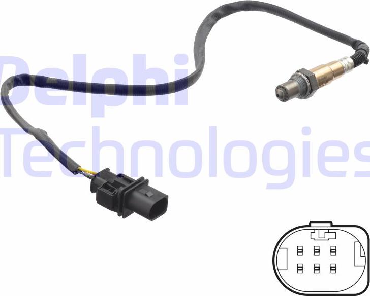 Delphi ES21322-12B1 - Лямбда-зонд, датчик кисню autozip.com.ua