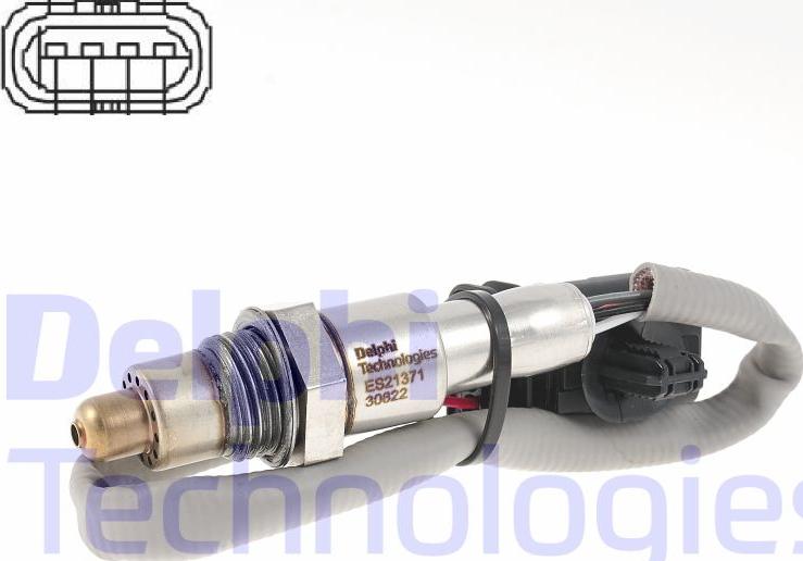 Delphi ES21371-12B1 - Лямбда-зонд, датчик кисню autozip.com.ua