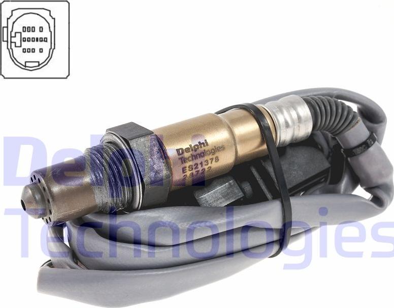 Delphi ES21378-12B1 - Лямбда-зонд, датчик кисню autozip.com.ua