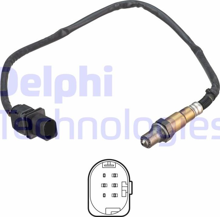 Delphi ES21293-12B1 - Лямбда-зонд, датчик кисню autozip.com.ua