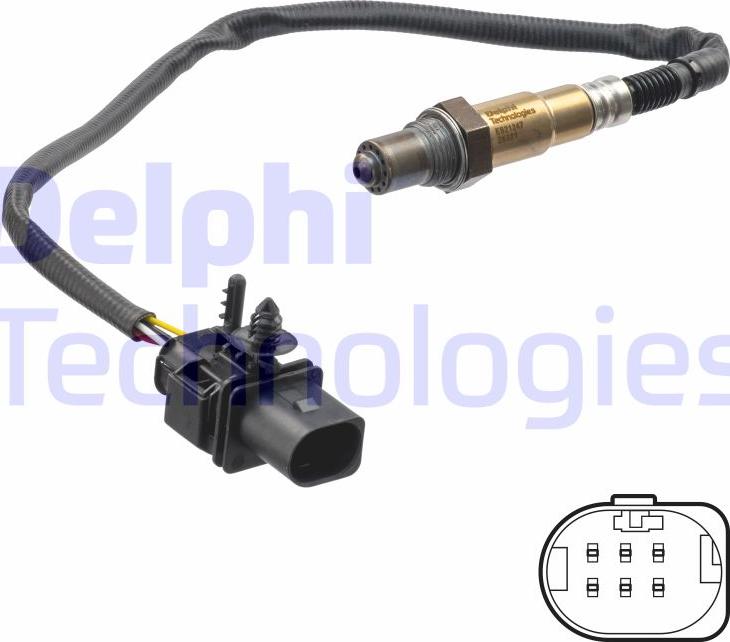 Delphi ES21247-12B1 - Лямбда-зонд, датчик кисню autozip.com.ua