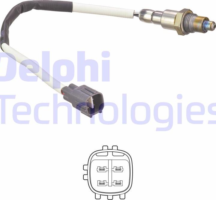 Delphi ES21254-12B1 - Лямбда-зонд, датчик кисню autozip.com.ua