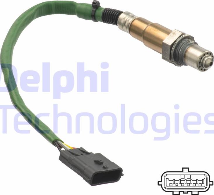 Delphi ES21250-12B1 - Лямбда-зонд, датчик кисню autozip.com.ua