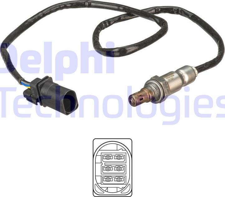 Delphi ES21204-12B1 - Лямбда-зонд, датчик кисню autozip.com.ua