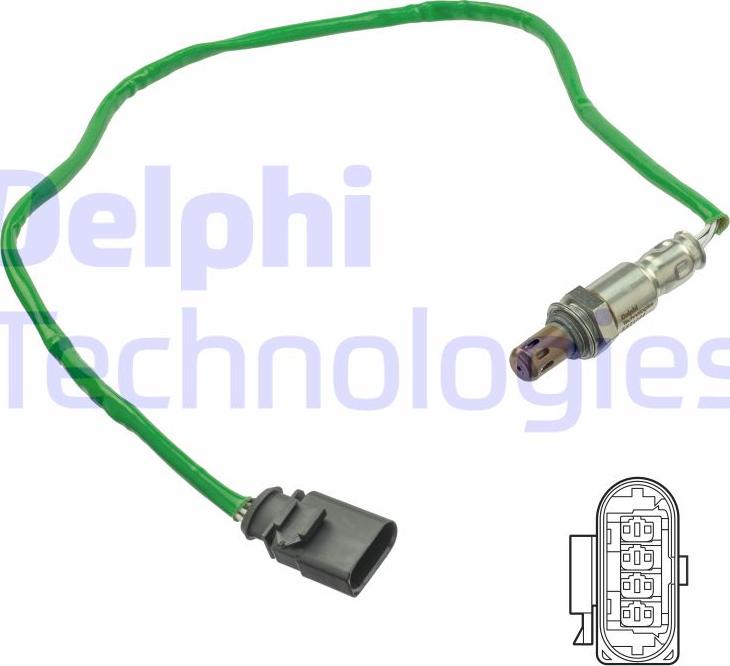 Delphi ES21206-12B1 - Лямбда-зонд, датчик кисню autozip.com.ua