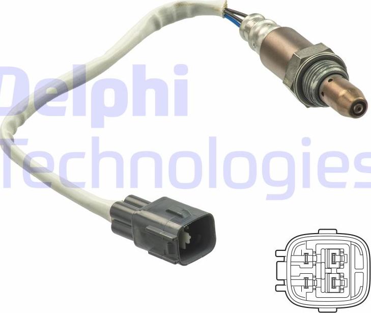 Delphi ES21207-12B1 - Лямбда-зонд, датчик кисню autozip.com.ua