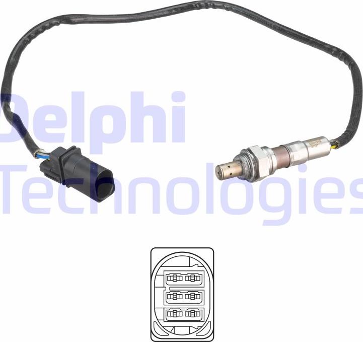 Delphi ES21219-12B1 - Лямбда-зонд, датчик кисню autozip.com.ua
