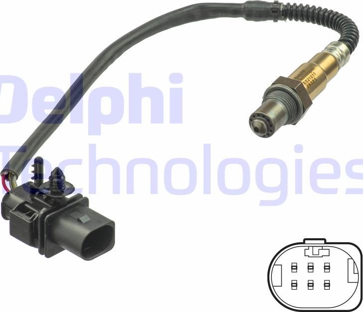 Delphi ES21211-12B1 - Лямбда-зонд, датчик кисню autozip.com.ua