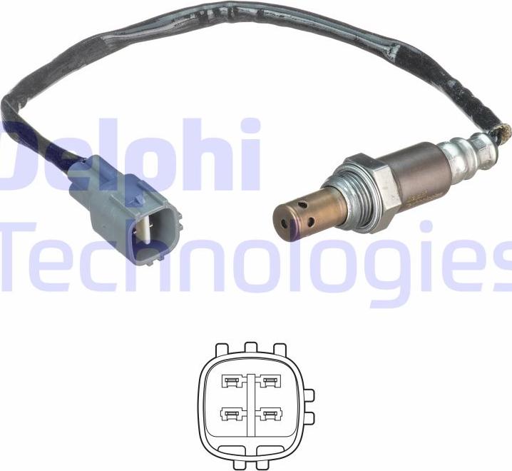 Delphi ES21218-12B1 - Лямбда-зонд, датчик кисню autozip.com.ua