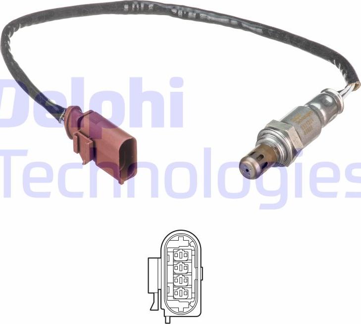 Delphi ES21224-12B1 - Лямбда-зонд, датчик кисню autozip.com.ua