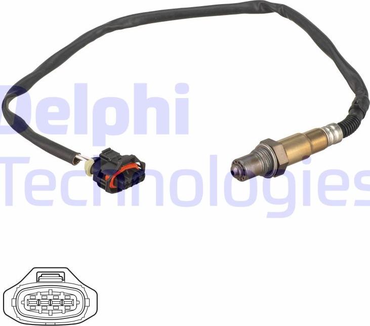 Delphi ES21225-12B1 - Лямбда-зонд, датчик кисню autozip.com.ua