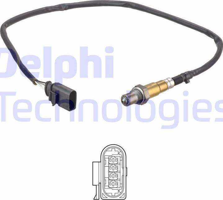 Delphi ES21273-12B1 - Лямбда-зонд, датчик кисню autozip.com.ua