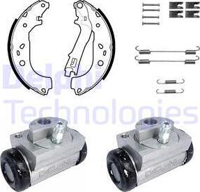 Delphi KP1121 - Комплект гальм, барабанний механізм autozip.com.ua