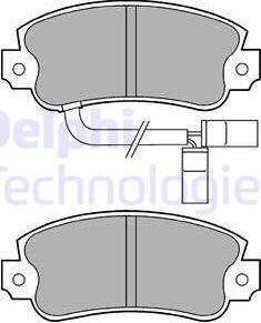 Delphi LP433 - Гальмівні колодки, дискові гальма autozip.com.ua