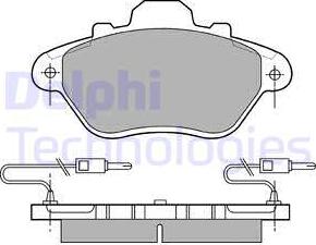 Delphi LP654 - Гальмівні колодки, дискові гальма autozip.com.ua