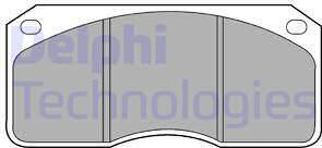 Delphi LP661 - Гальмівні колодки, дискові гальма autozip.com.ua