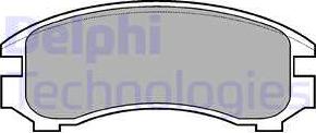 Delphi LP671 - Гальмівні колодки, дискові гальма autozip.com.ua