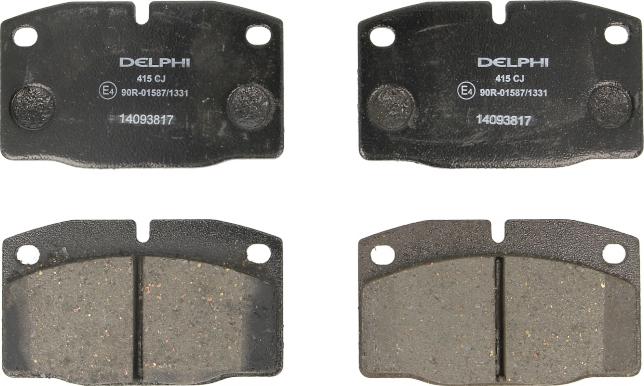 Delphi LP0415 - Гальмівні колодки, дискові гальма autozip.com.ua
