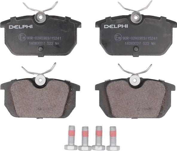 Delphi LP0522 - Гальмівні колодки, дискові гальма autozip.com.ua