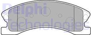 Delphi LP1906-18B1 - Гальмівні колодки, дискові гальма autozip.com.ua
