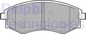 Delphi LP1928 - Гальмівні колодки, дискові гальма autozip.com.ua