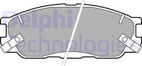 Delphi LP1459 - Гальмівні колодки, дискові гальма autozip.com.ua