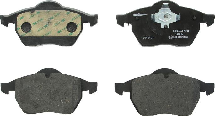 Delphi LP1407 - Гальмівні колодки, дискові гальма autozip.com.ua