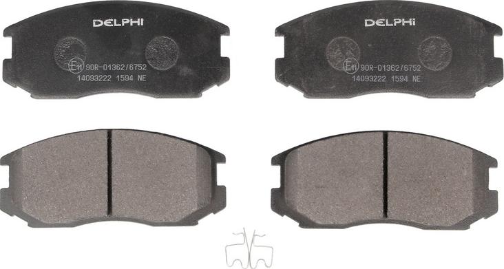 Delphi LP1594 - Гальмівні колодки, дискові гальма autozip.com.ua